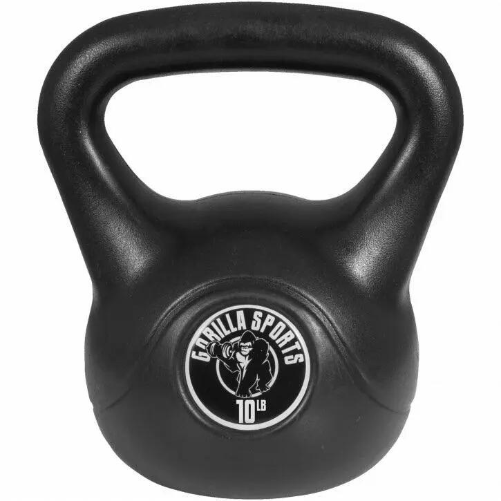 Kettlebell Gorilla Sports Negro Revestimiento Plástico 2/7