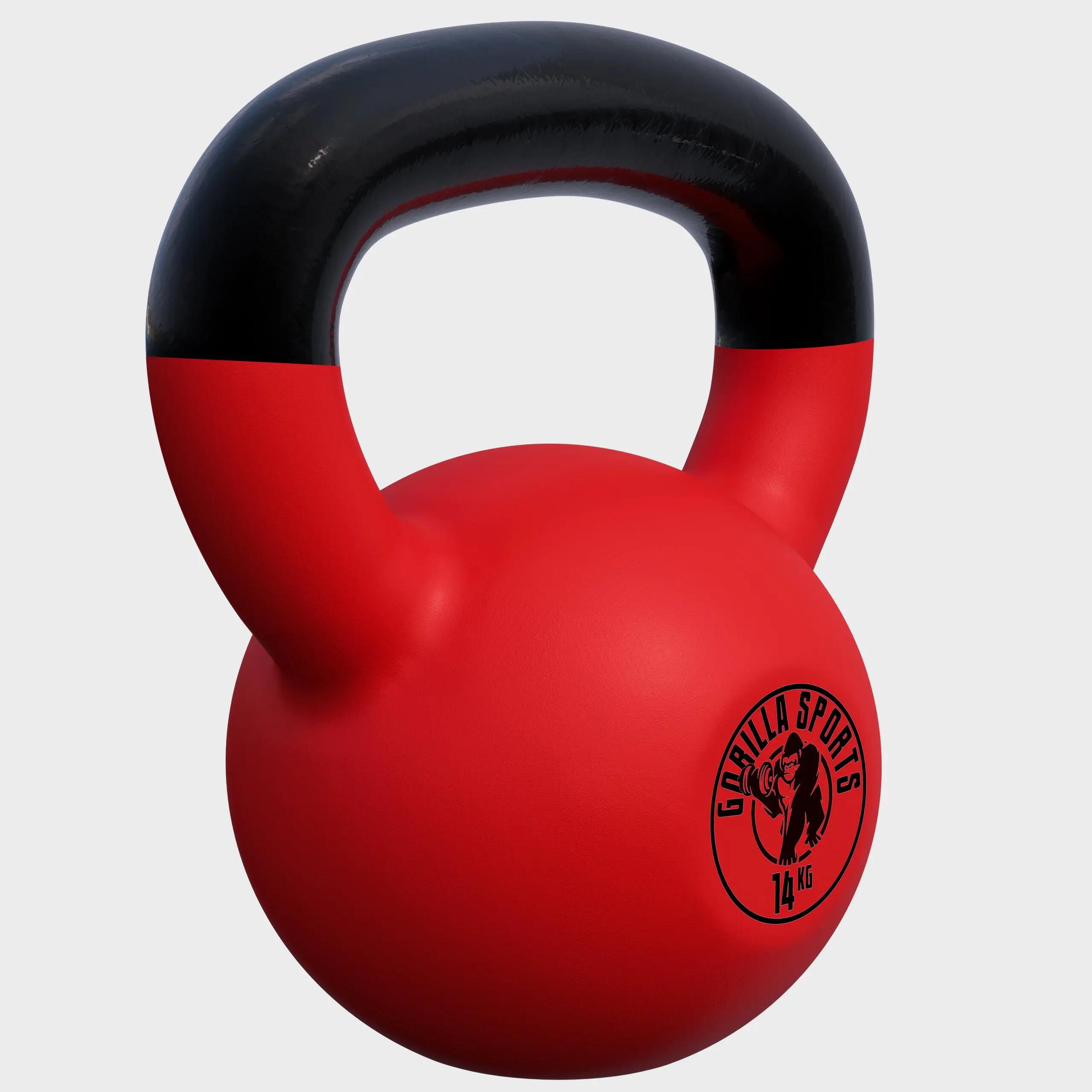Kettlebell GORILLA SPORTS Neoprene rouge 1/9
