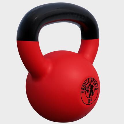 Kettlebell GORILLA SPORTS Neoprene rouge