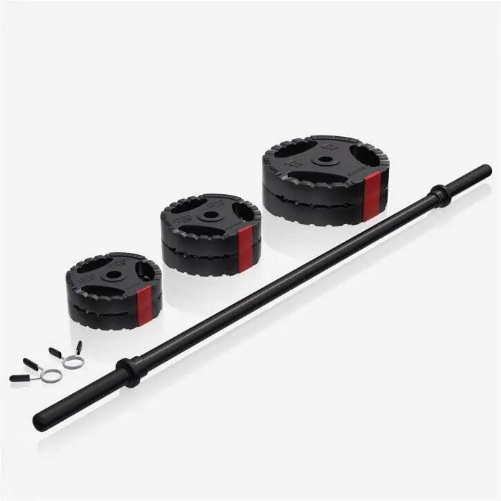 Haltère aérobic Gorilla Sports 20 kg barre 130 cm plastique poignée 3/7