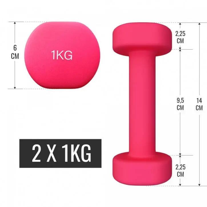 Dumbellset - Halterset - Aerobic - 12 kg - In koffer 8/15