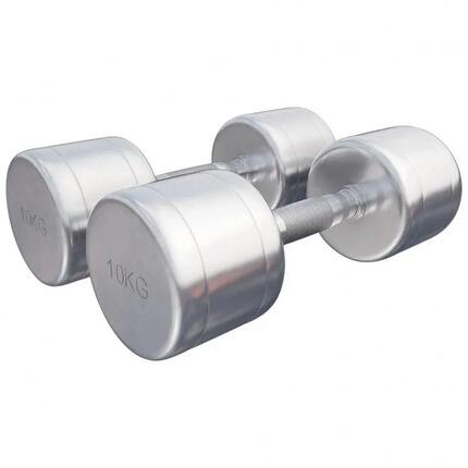 Haltères GORILLA SPORTS acier chromé (paire)