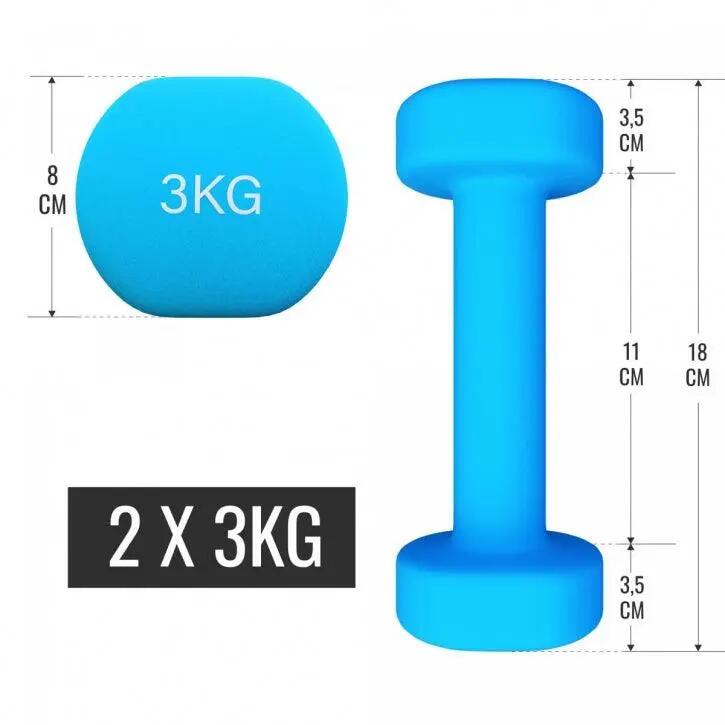 Dumbellset - Halterset - Aerobic - 12 kg - In koffer 6/15