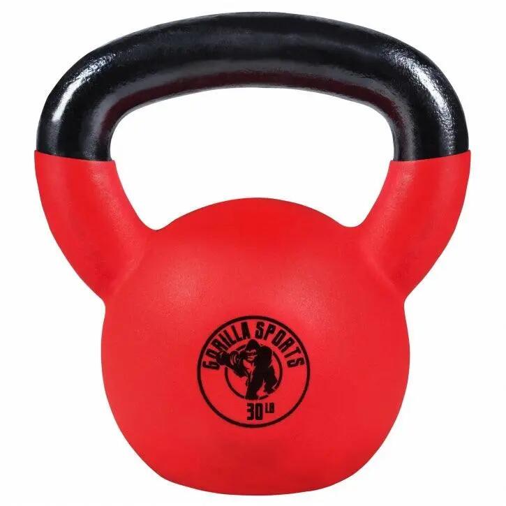 Kettlebell GORILLA SPORTS Neoprene rouge 2/9