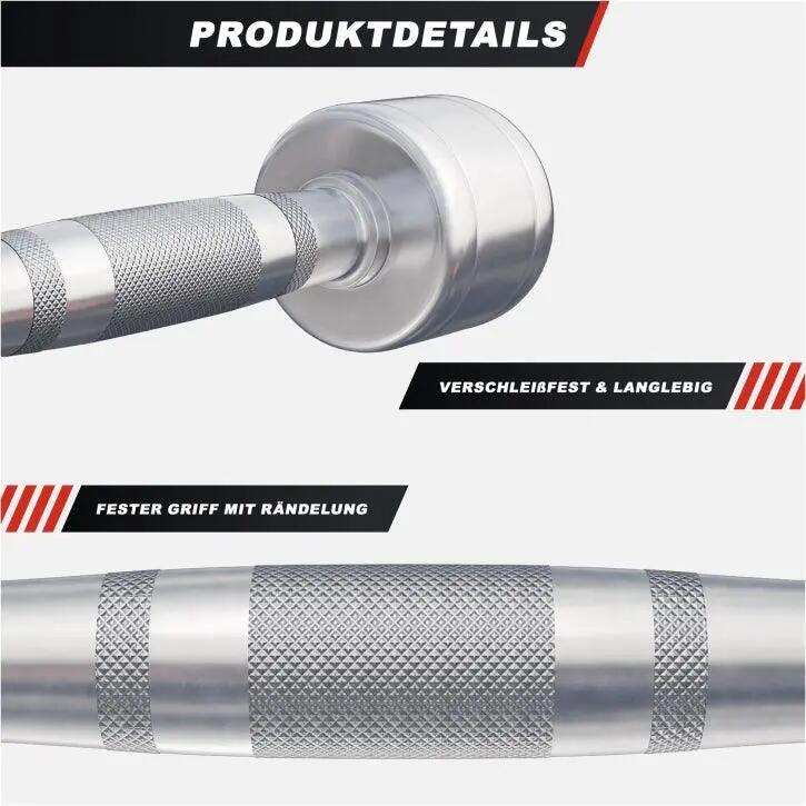 Hantla chromowana 2x3 kg - Komplet hantle stałe profesjonalne Gorilla Sports 5/10