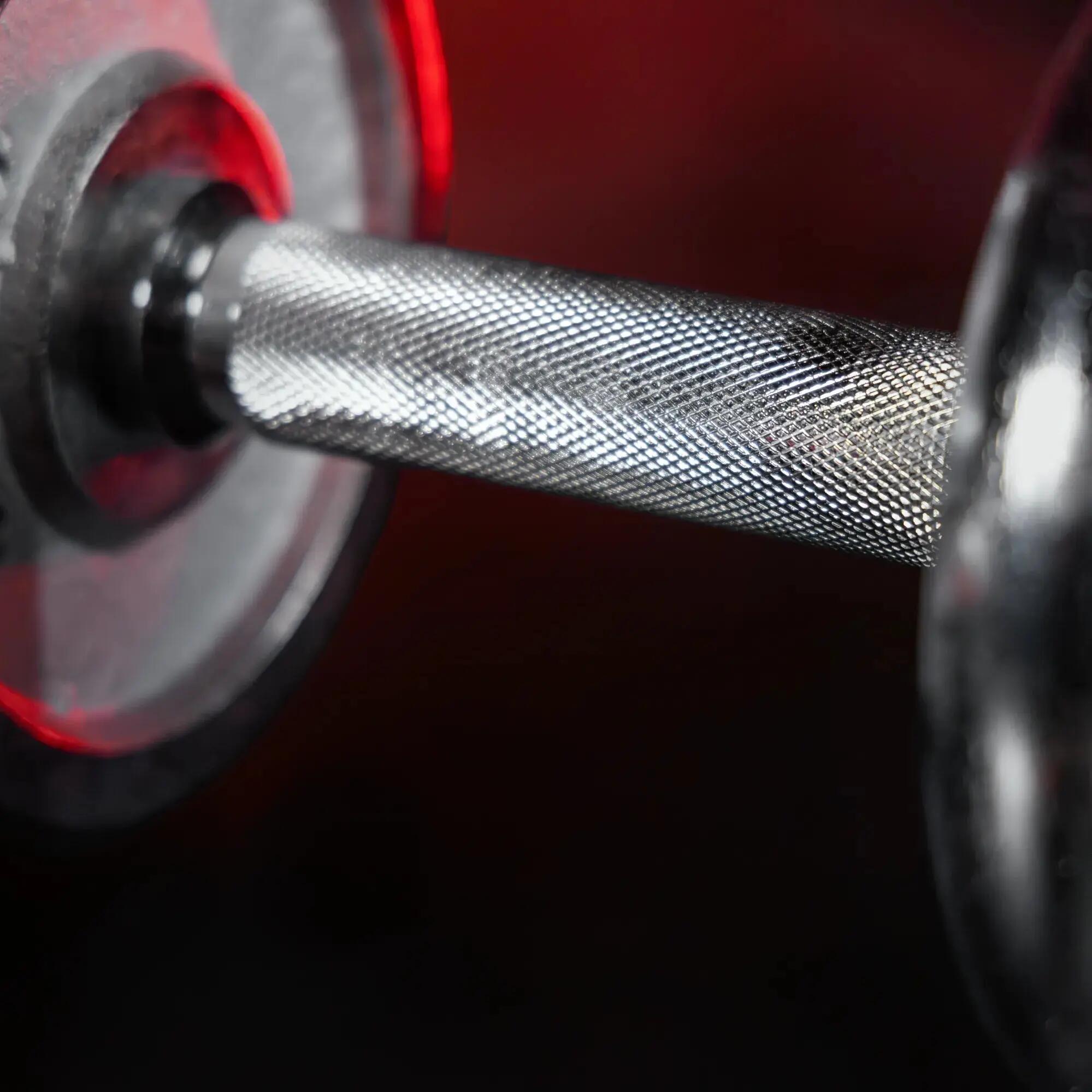 KIT HALTÈRES COURT DE 30 KG AVEC DISQUES CHROMÉS | MUSCULATION | 30MM/31MM 7/15