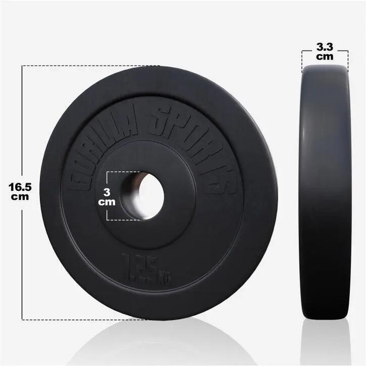Halterset 60 kg - Kunststof - Halters met Gewichten - 30 mm 4/11