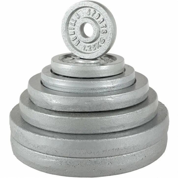SET D'HALTÈRES BARRE CURL 35KG | DISQUES EN FONTE + BARRES | MUSCULATION 2/6