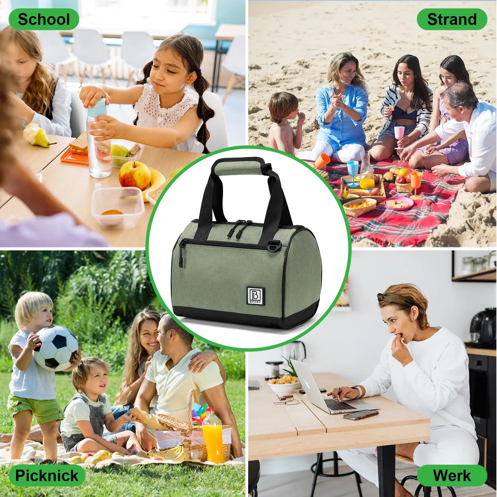 Brisby Kühltasche 10 Liter Grün 7/7