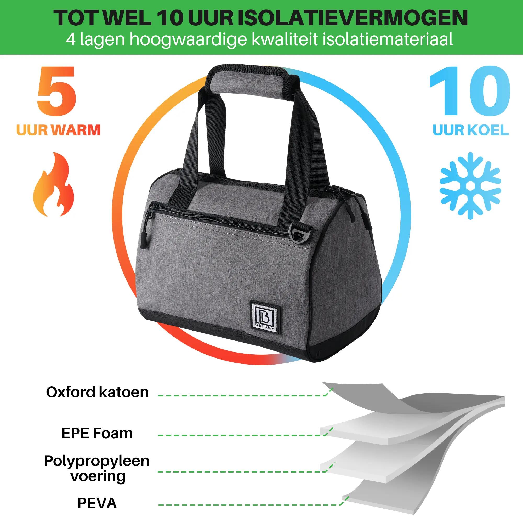Brisby Koeltas 10 Liter Donkergrijs 7/7