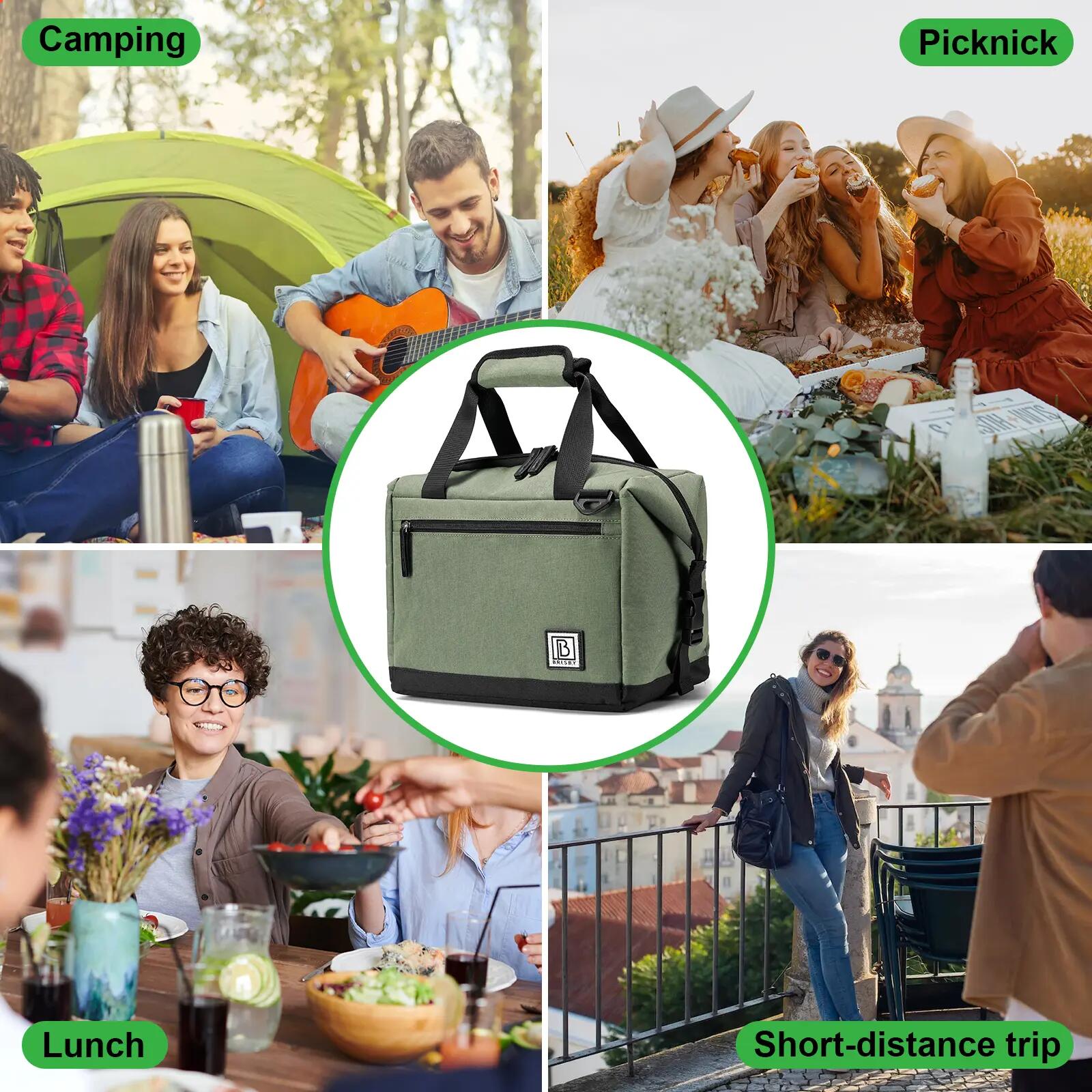 Brisby Kühltasche 12 Liter Grün 5/6