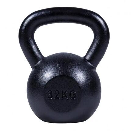 Kettlebell - 2 bis 32 kg Gewichte, Silber oder Schwarz - Kugelhantel