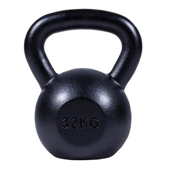 Kettlebell - 2 bis 32 kg Gewichte, Silber oder Schwarz - Kugelhantel