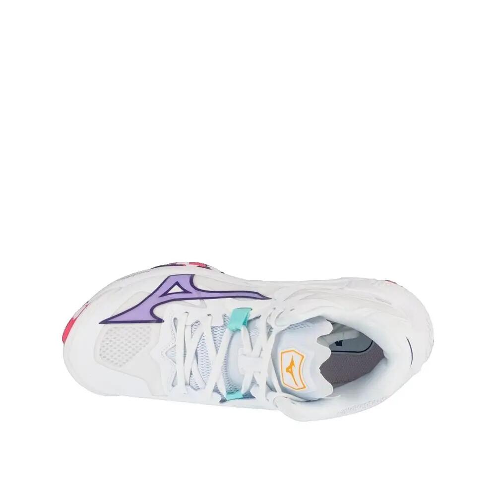 Mizuno Wave Lightning Z8 Mid Schoenen Wit/Paarse Indigo/Roze Camélia 3/3