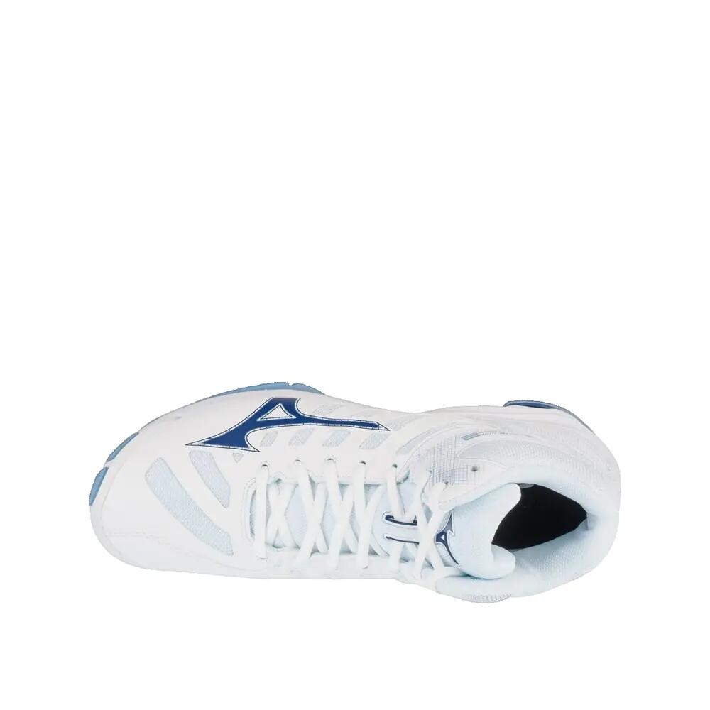 Volleybalschoenen Mizuno Wave Voltage 2 Mid Wit/Bellwether Blauw/B.Air Blauw 3/3