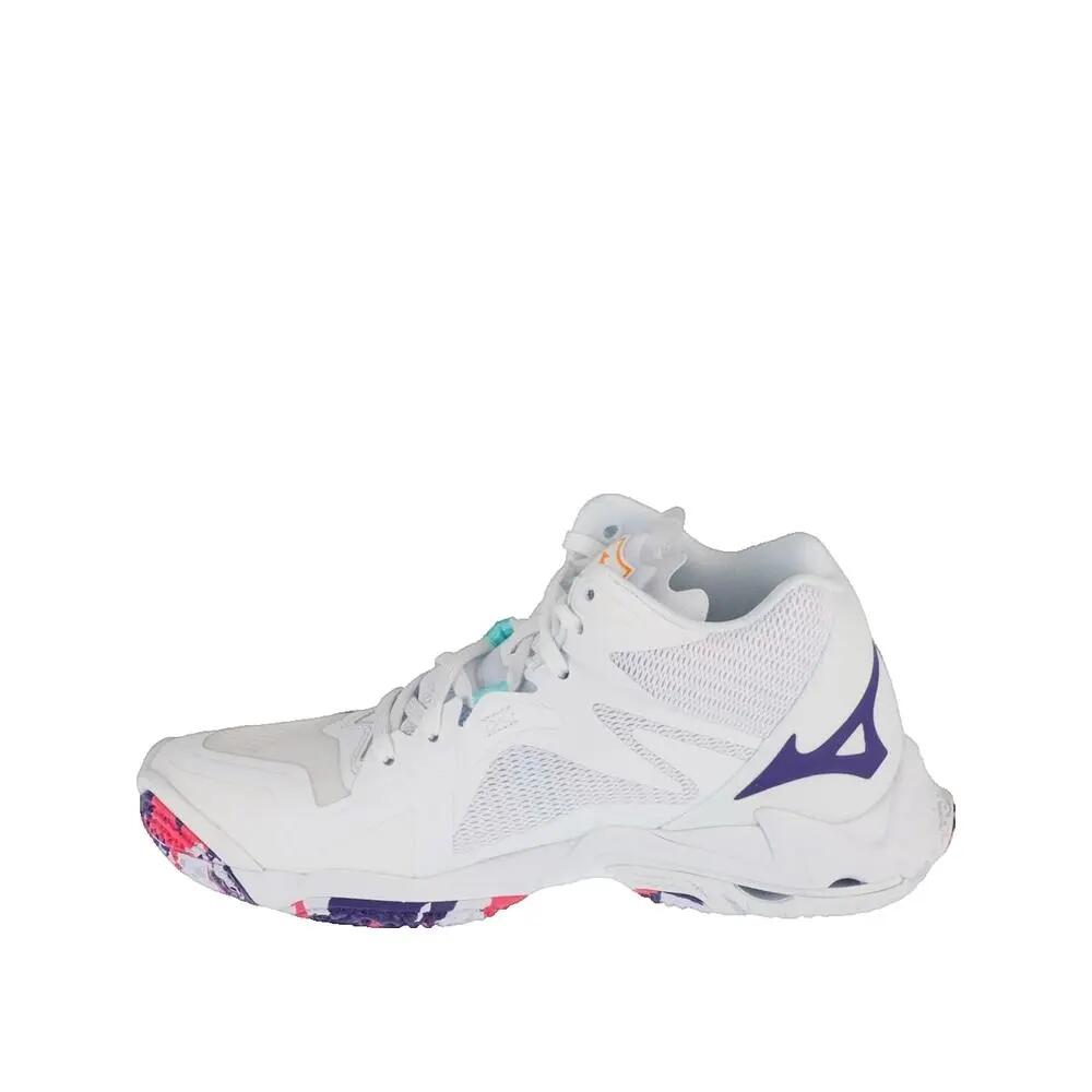 Mizuno Wave Lightning Z8 Mid Schoenen Wit/Paarse Indigo/Roze Camélia 2/3