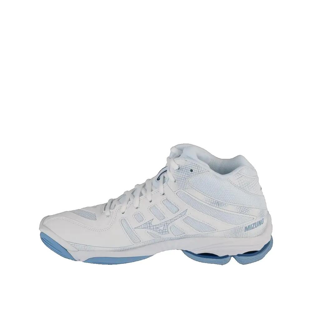 Volleybalschoenen Mizuno Wave Voltage 2 Mid Wit/Bellwether Blauw/B.Air Blauw 2/3