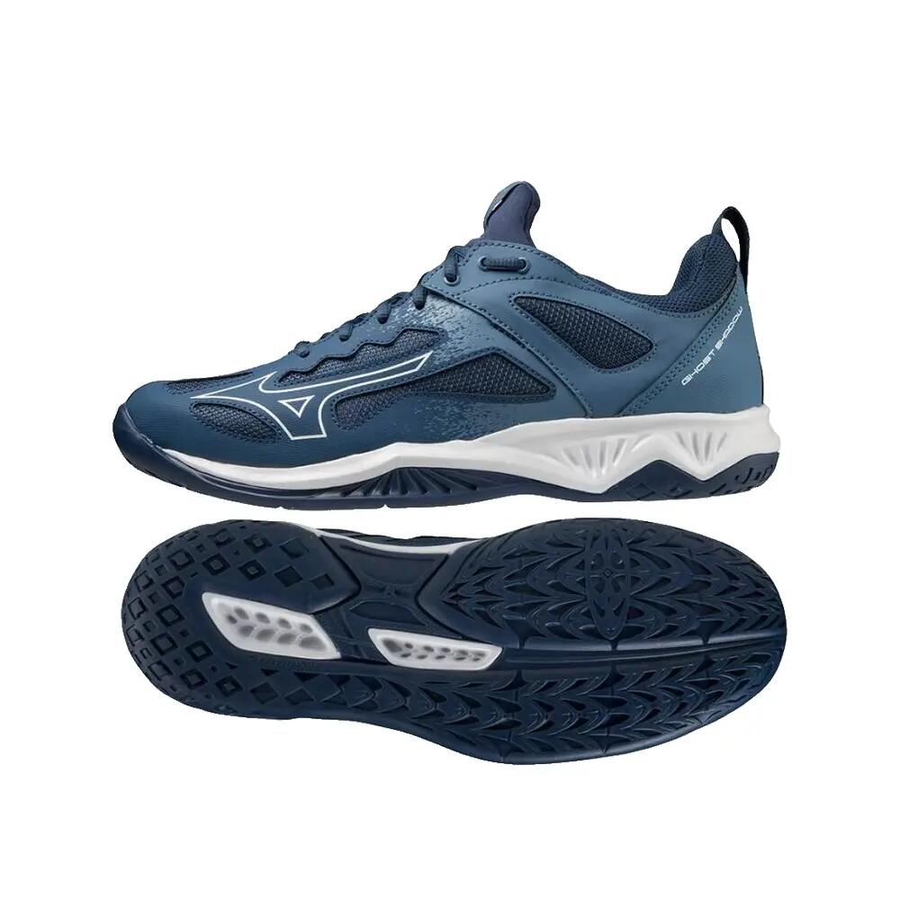 Mizuno Ghost Shadow Handball Shoes Dark Denim/White/Scarlet Ibis