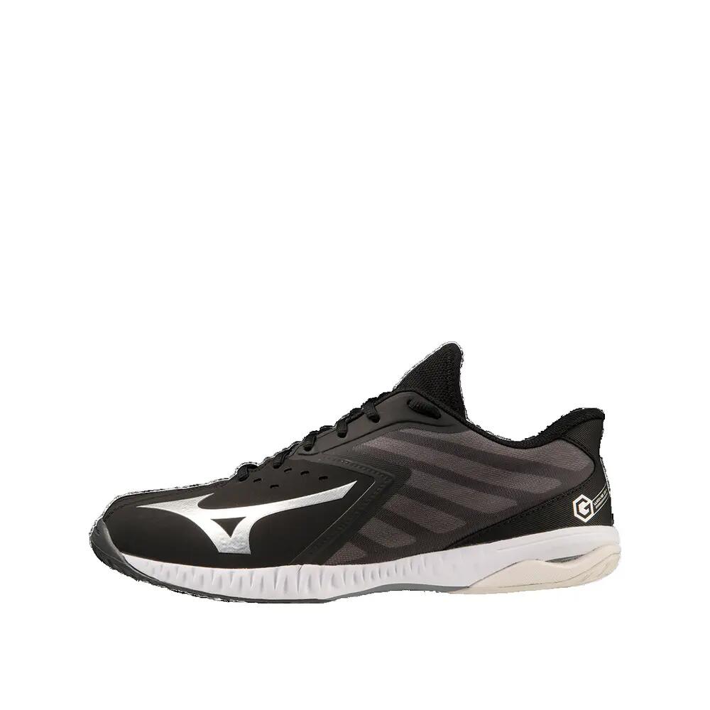 Sapatos de andebol Mizuno Wave GK Preto/Prata/Branco 3/3
