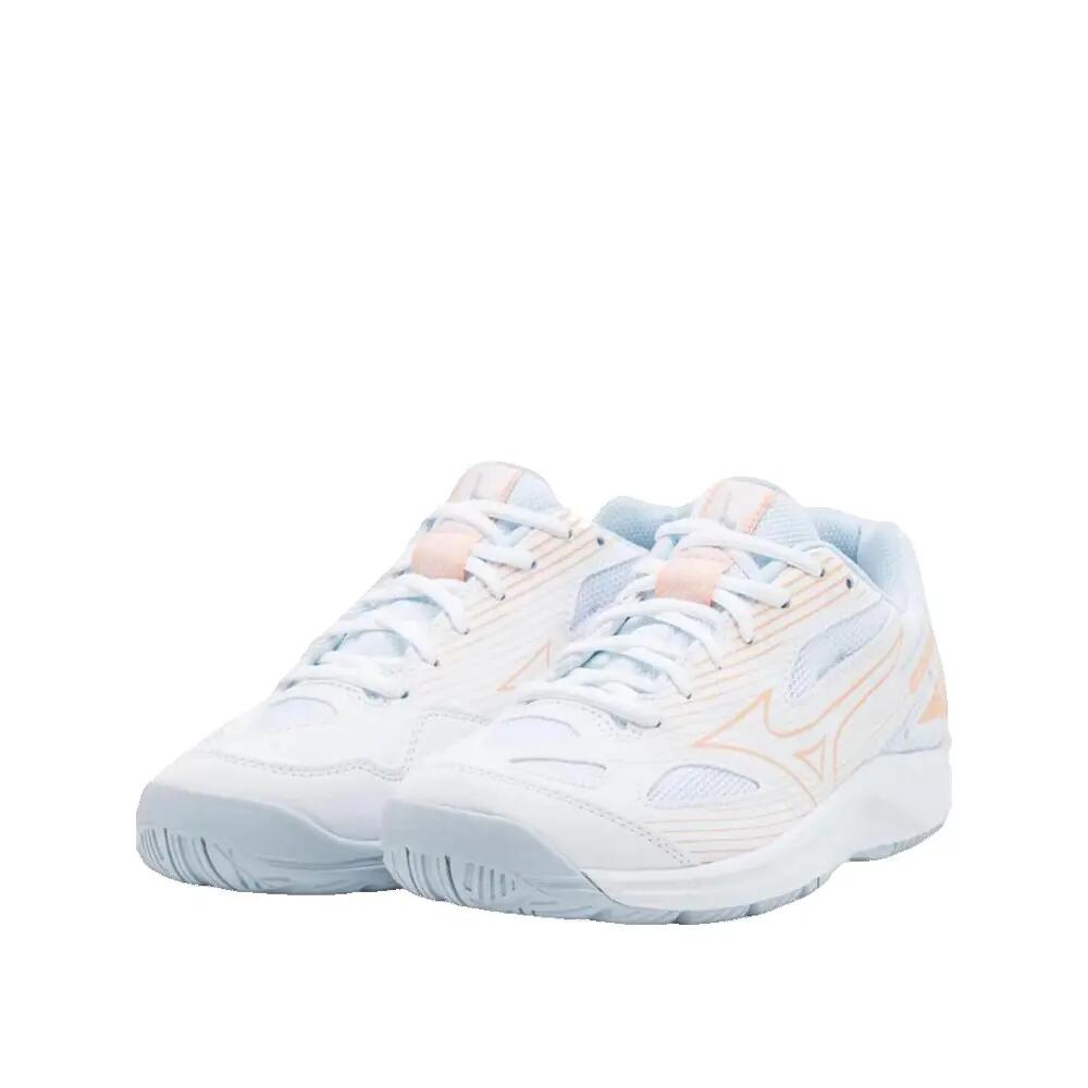 Zapatos de vóleibol Mizuno Cyclone Speed 4 Blanco/Durazno Perfecto/Azul Halógeno 3/3