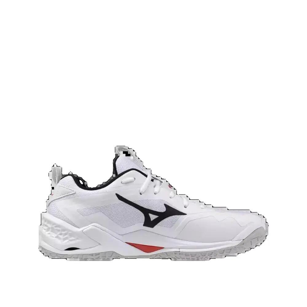 Mizuno Wave Stealth Neo 2 Schoenen voor handbal Wit/Zwart/Flamingo Rood 2/5