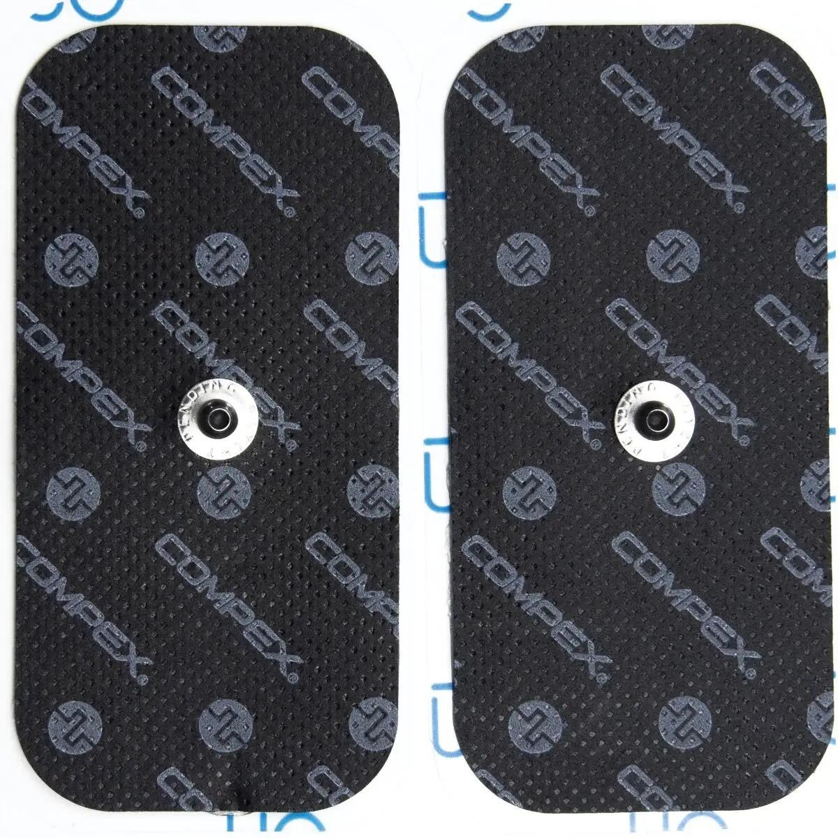 Électrodes - Compex - Easy Snap - 2 grandes adhésives - 10 x 5 cm - 1 Snap 3/4