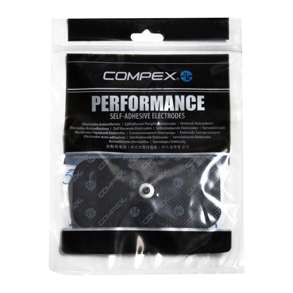 Électrodes - Compex - Easy Snap - 2 grandes adhésives - 10 x 5 cm - 1 Snap 2/4