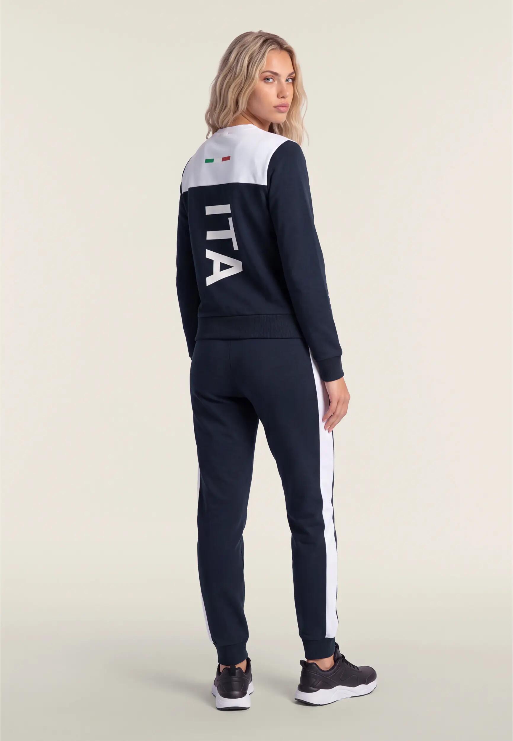 Tuta Donna Italia FGI Girocollo in Felpa Brushed 3/7