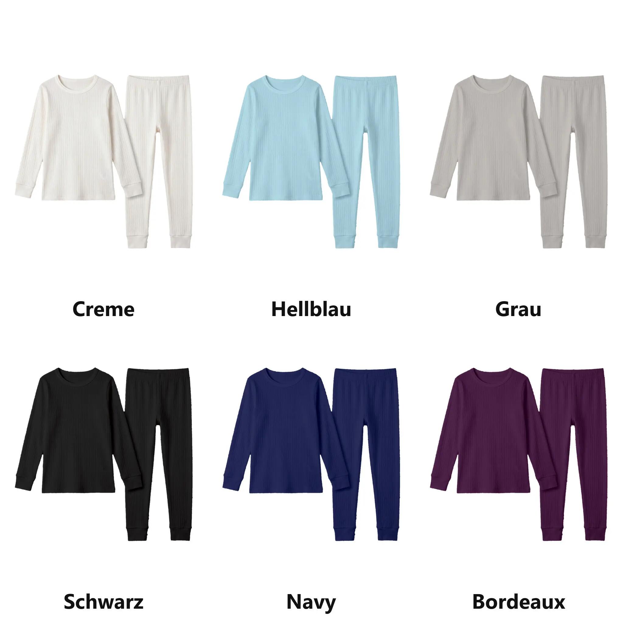 Kinder Funktionswäsche Set Jungen Mädchen Unterhemd Unterhose Feinripp warm 3/5