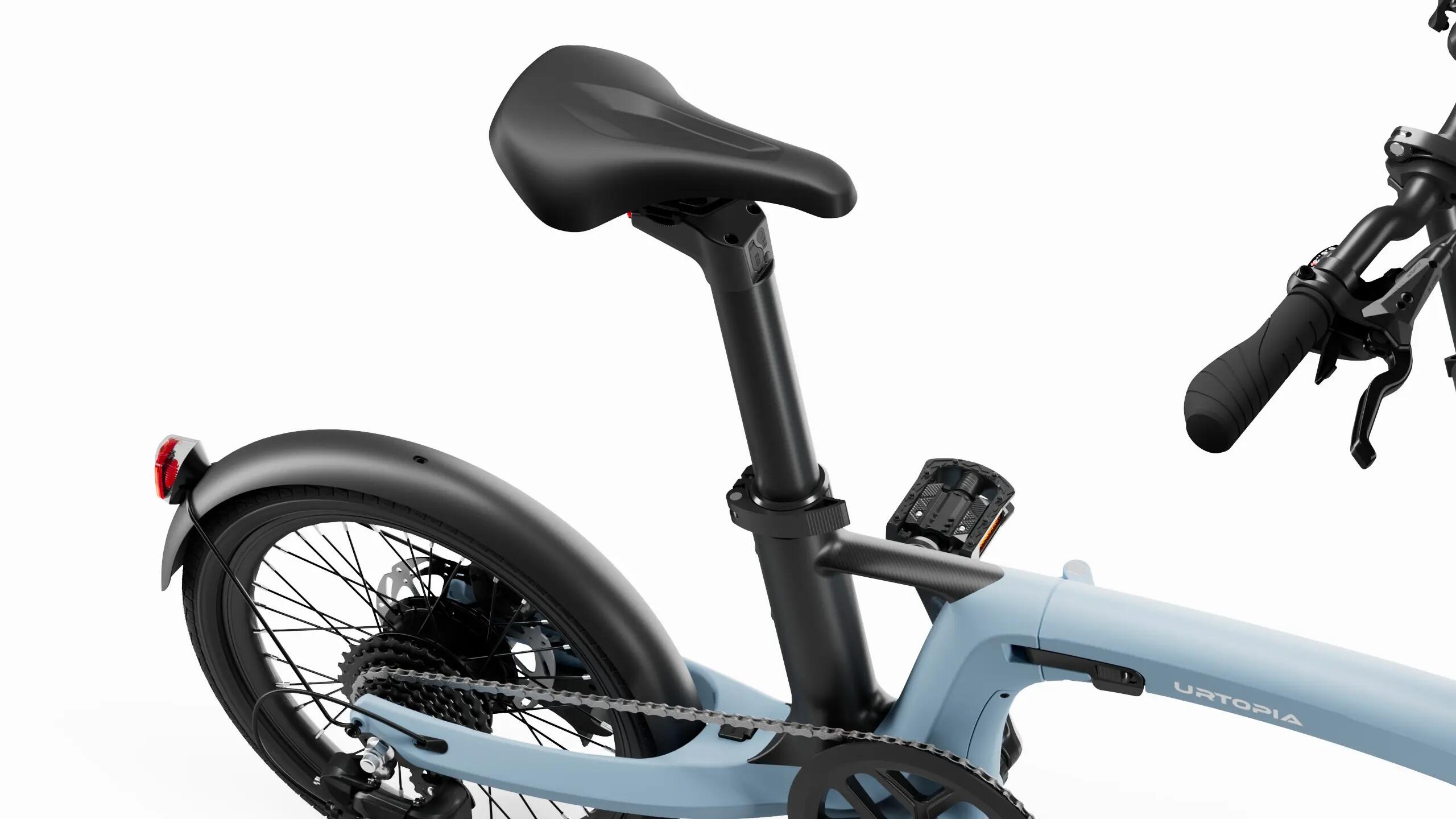 Ultralichte carbon elektrische vouwfiets 4/6
