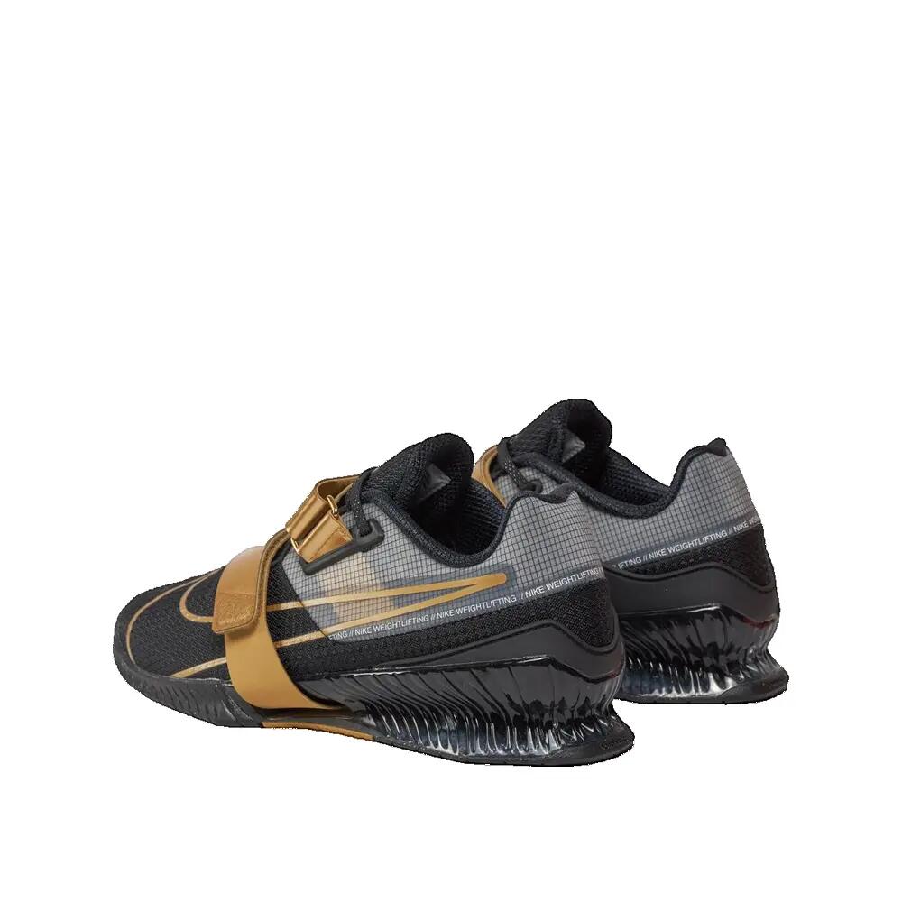 Chaussures de musculation Nike Romaleos 4 Noir/Or métallisé 3/3