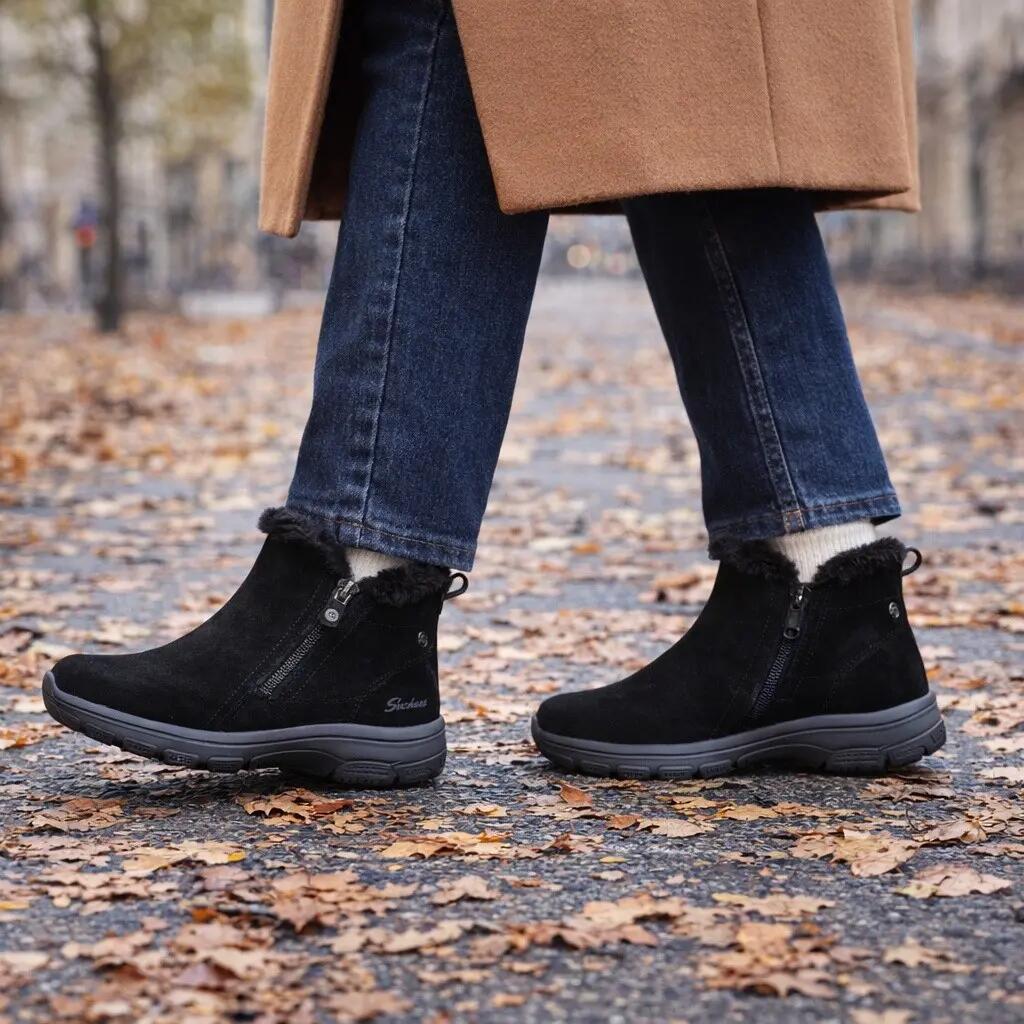Easy Going High Zip 2 NOIR - Botín Skechers Cómodo 6/7