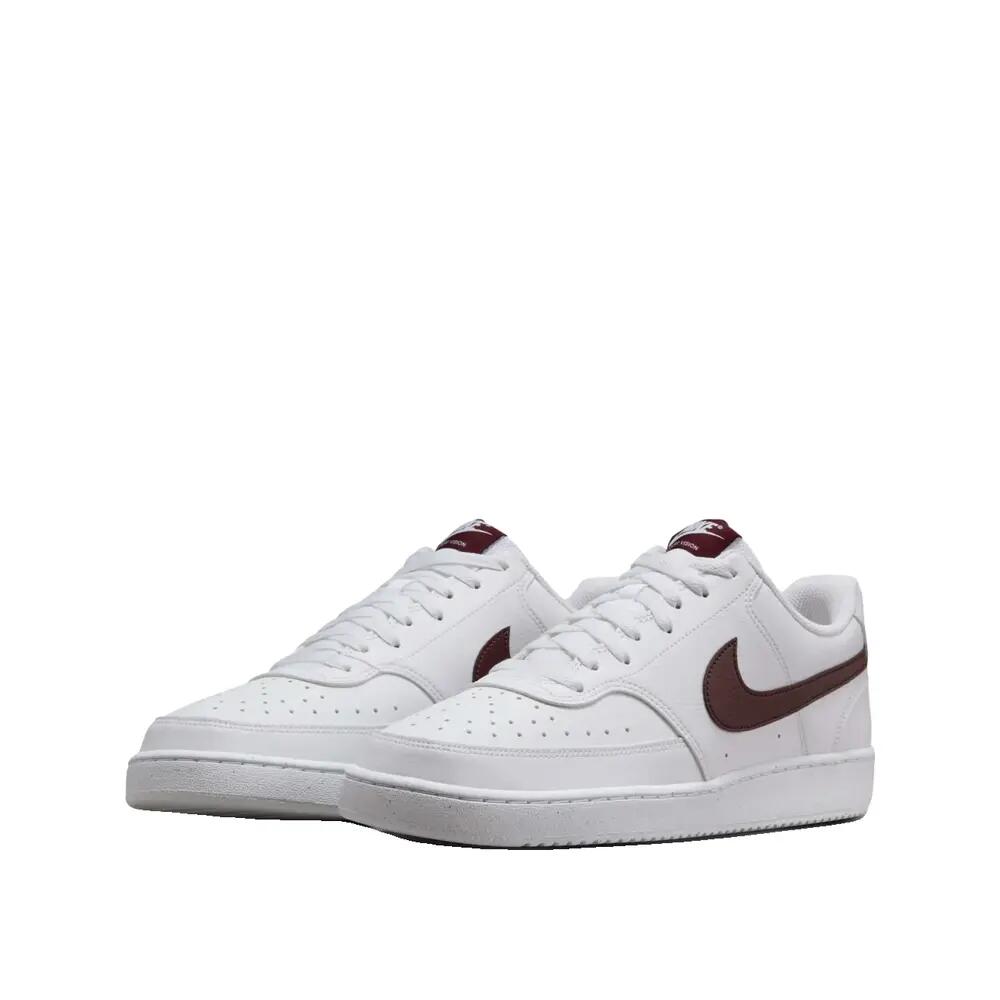 Scarpe Nike Court Vision Low Next Nature Bianco/Borgogna 3/5