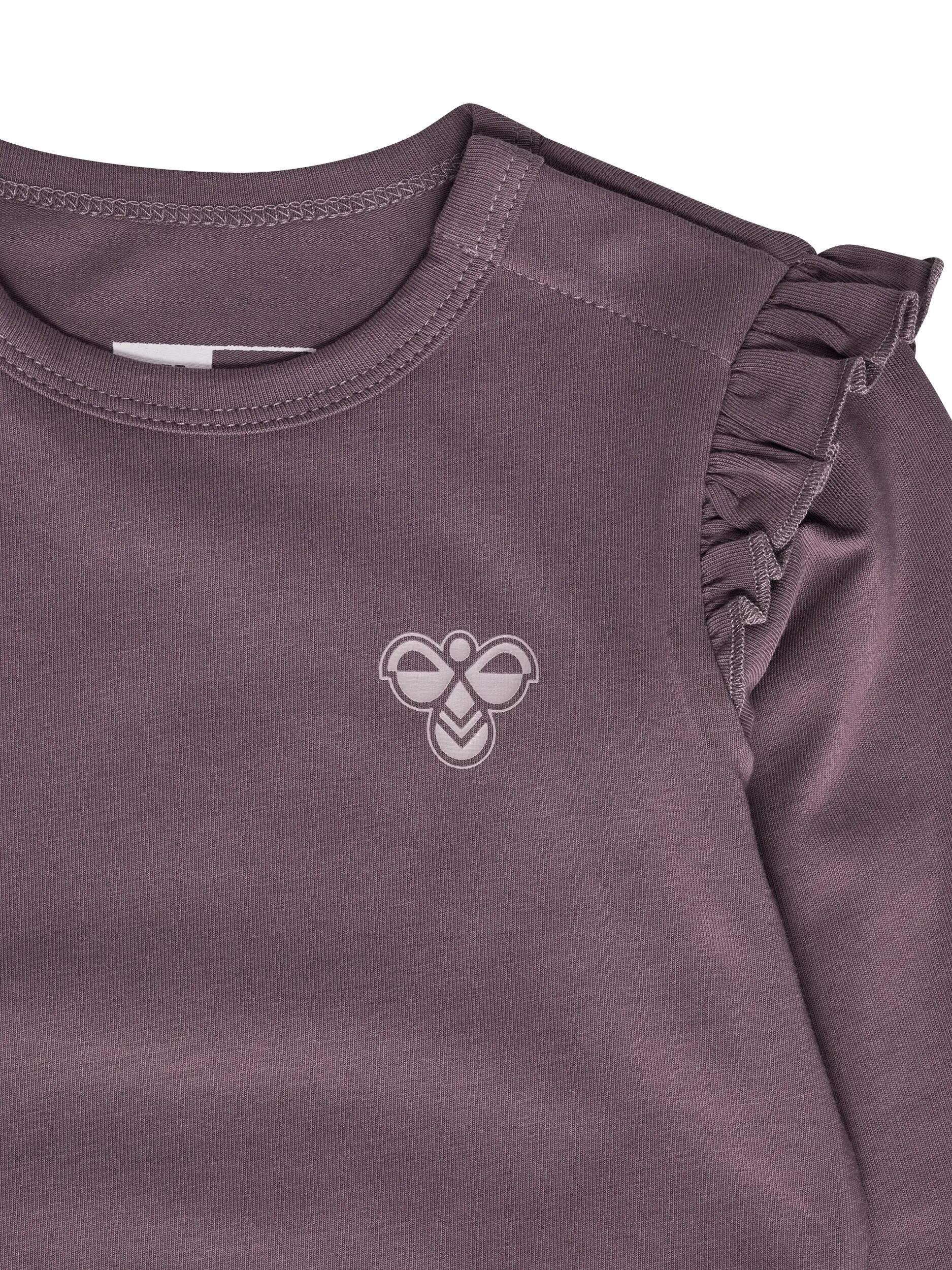 hummel body z długim rękawem z bawełny organicznej – BLACK PLUM 3/4