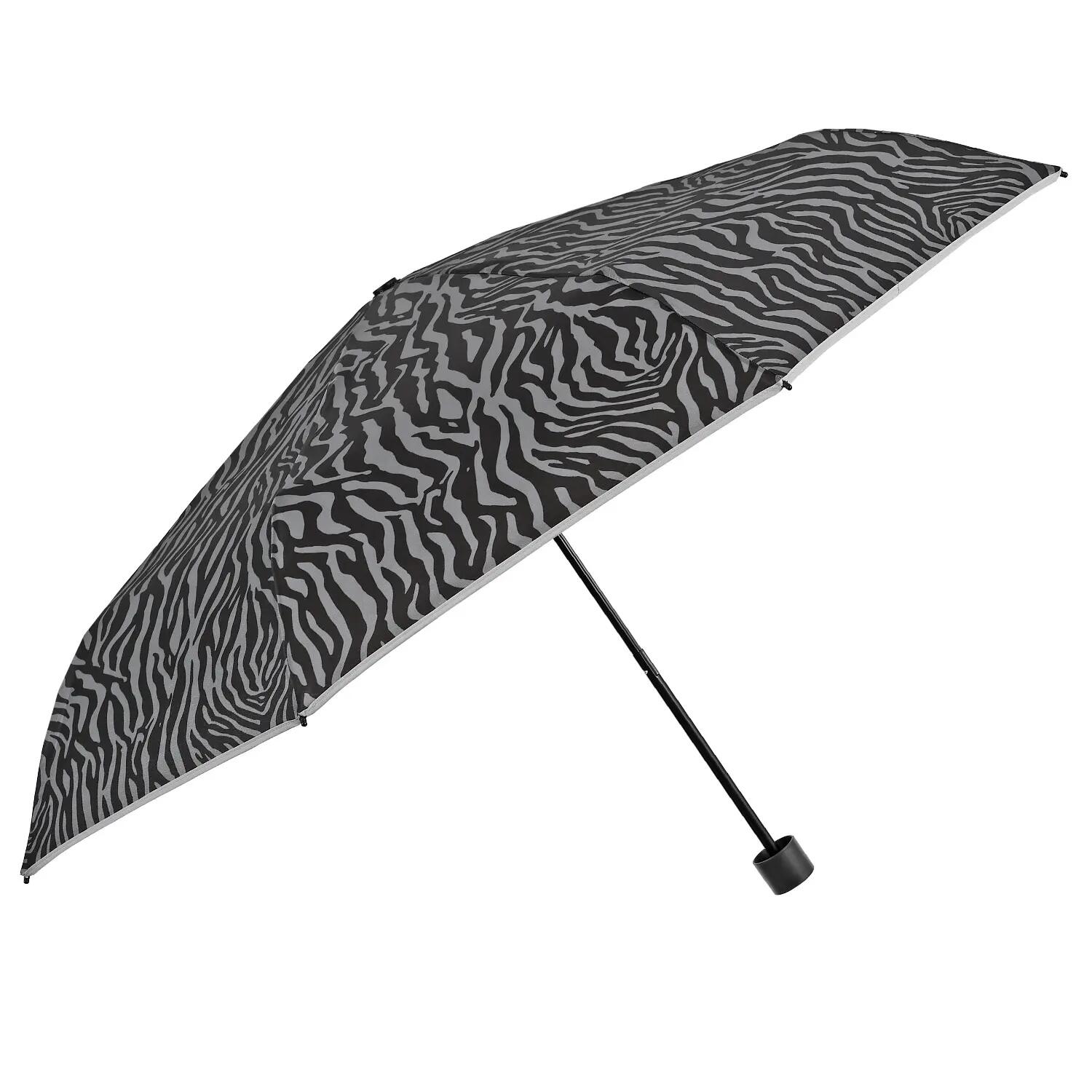 Ombrello da Camminata Donna Compatto Manuale Antivento Zebrato Nero 8/8