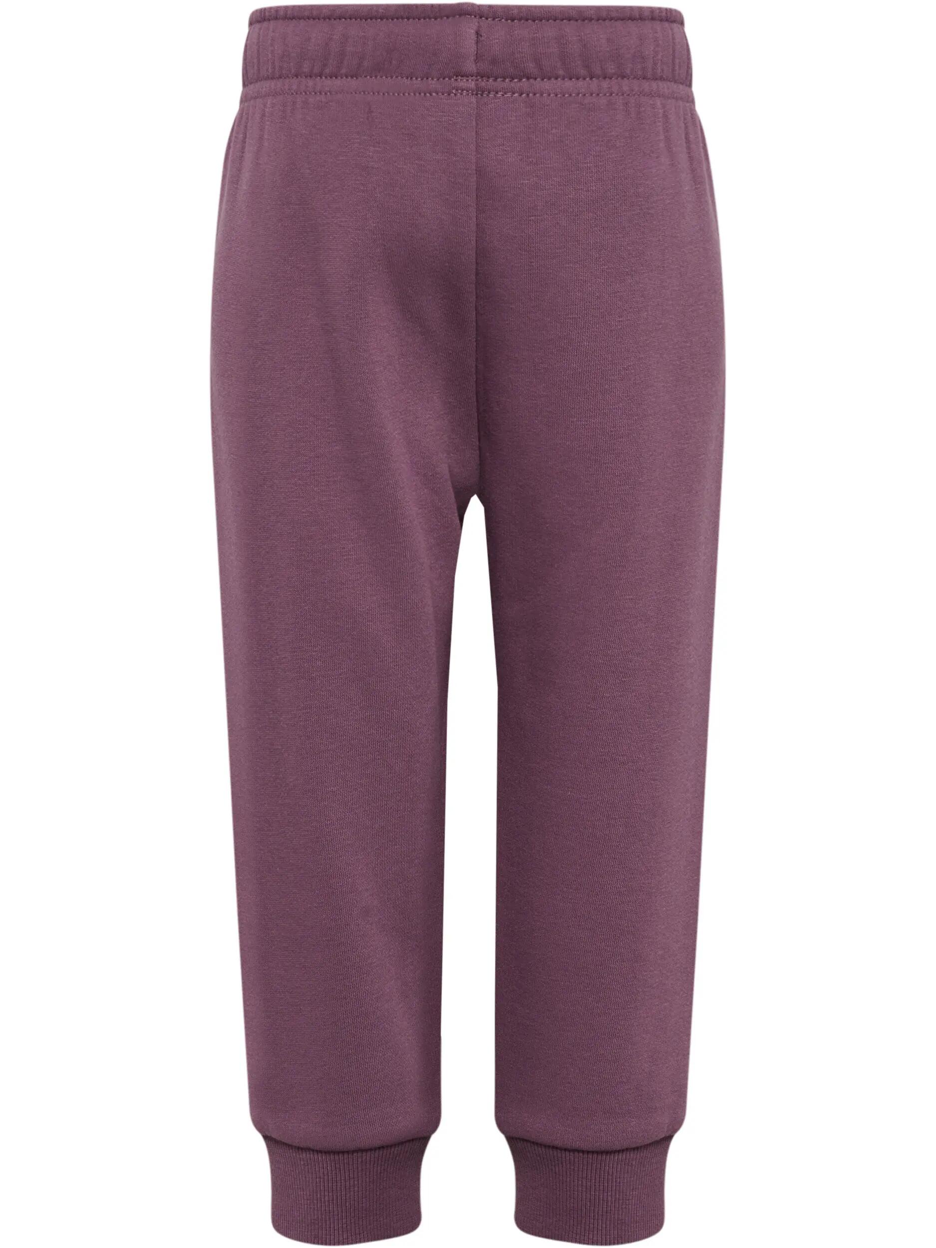 hummel Conjunto infantil em algodão orgânico com brilho – BLACK PLUM 7/8