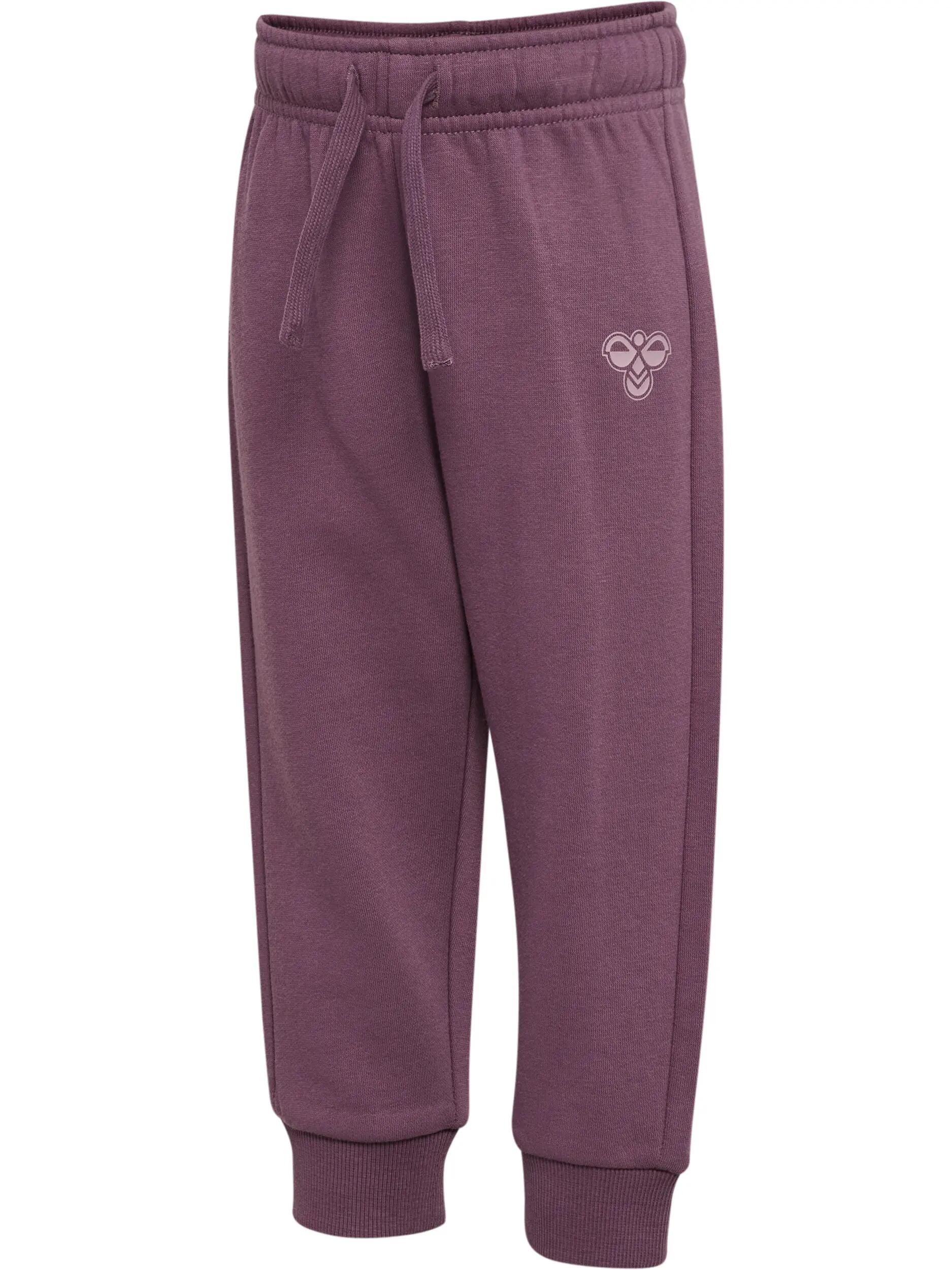 hummel Conjunto infantil em algodão orgânico com brilho – BLACK PLUM 6/8