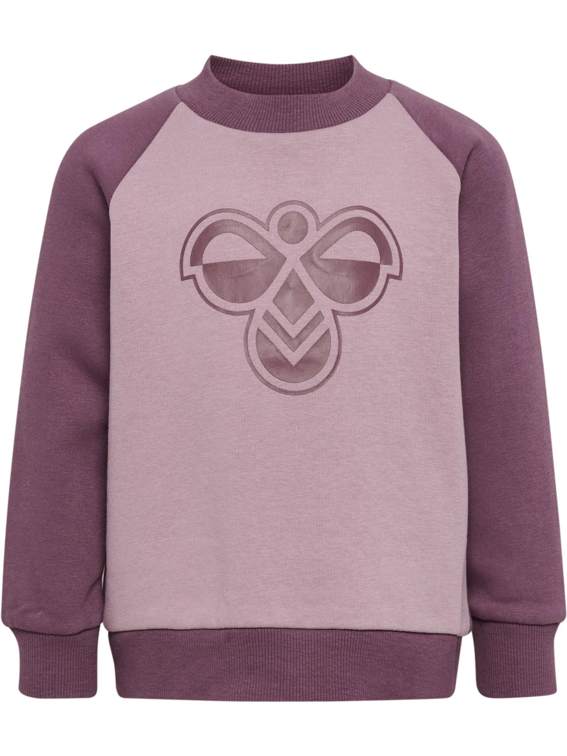 hummel Conjunto infantil em algodão orgânico com brilho – BLACK PLUM 4/8