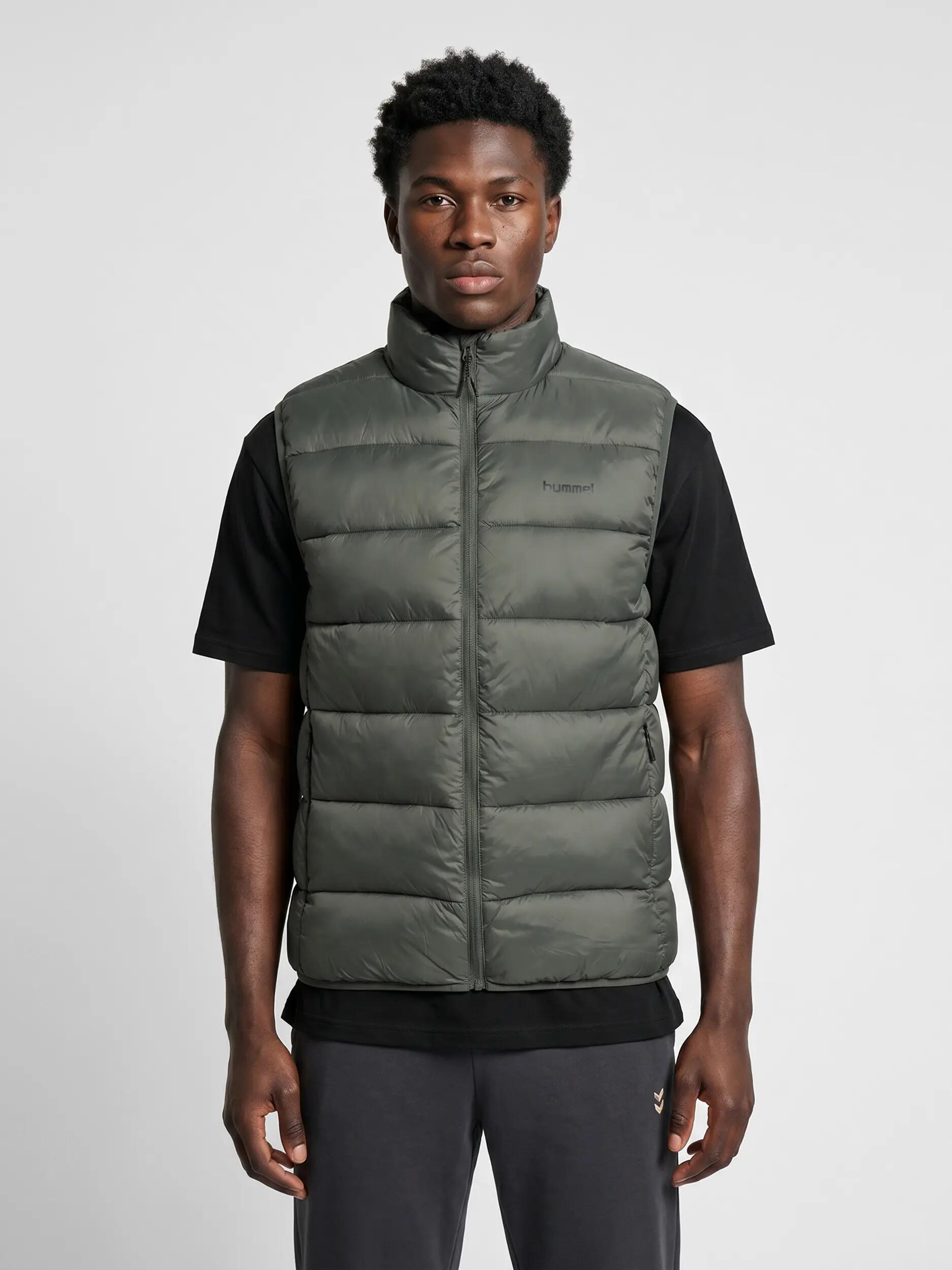 hummel Kamizelka hmlLIGHTWEIGHT PUFFER VEST z poliamidu – CASTOR GRAY 1/8