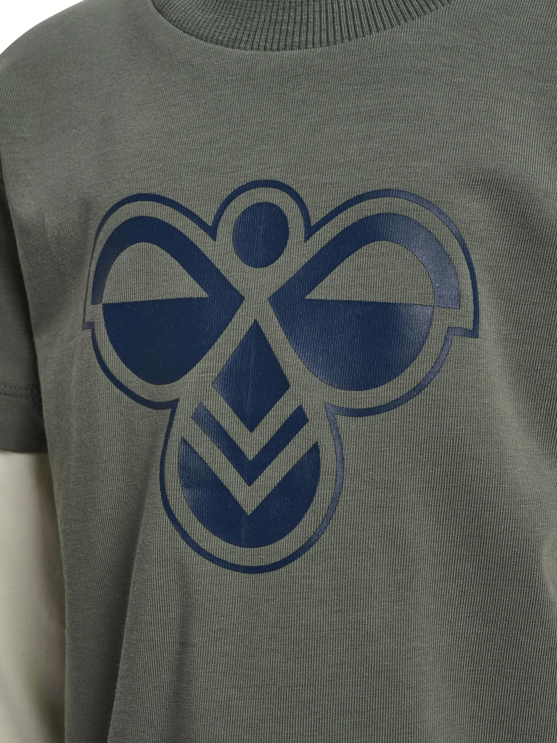 hummel T-shirt manica lunga hmlMINI Loose Layer – cotone biologico, vestibilità 4/5
