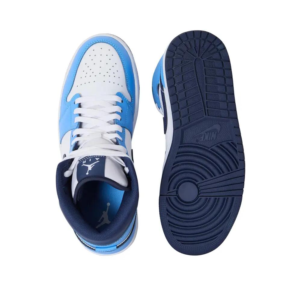 Zapatos de baloncesto Nike Air Jordan 1 Mid Azul/Blanco 4/4