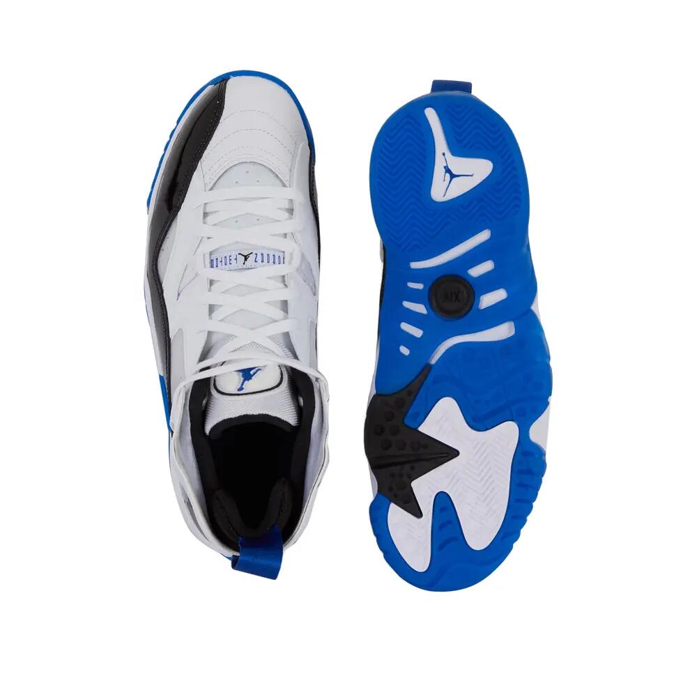 Zapatillas de baloncesto Nike Jumpman Two Trey Blanc/Bleu/Noir 3/8