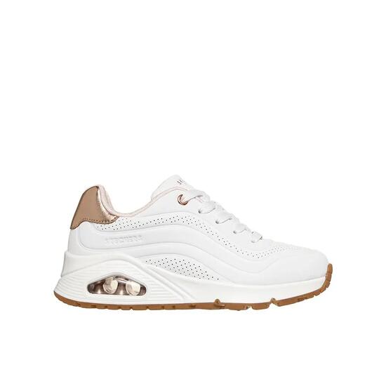 Baskets - Fitness - Femme - Skechers Uno Gen1 Wave - Blanc/Noir