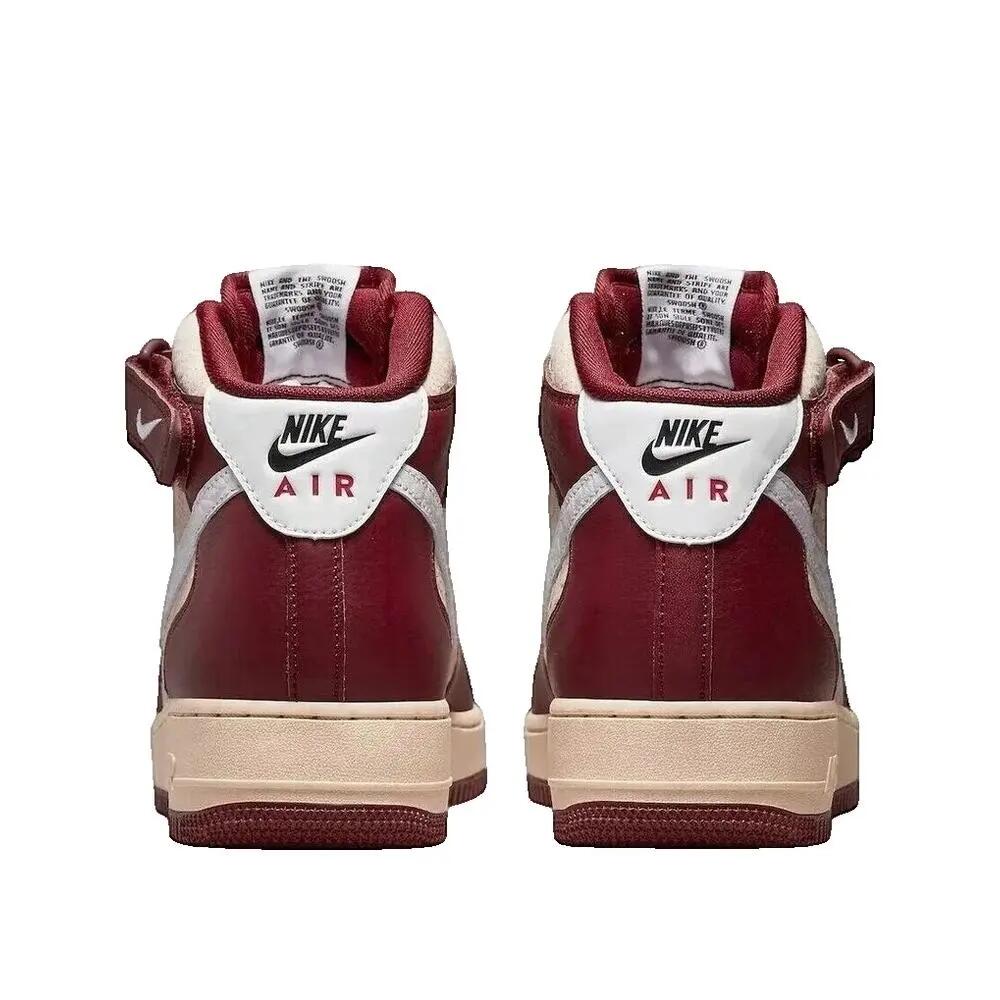 Chaussures Nike Air Force 1 Mid Rouge/Blanc 4/6