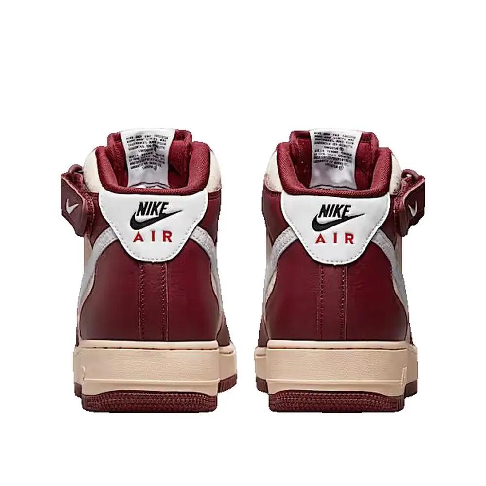Chaussures Nike Air Force 1 Mid Rouge/Blanc 3/6
