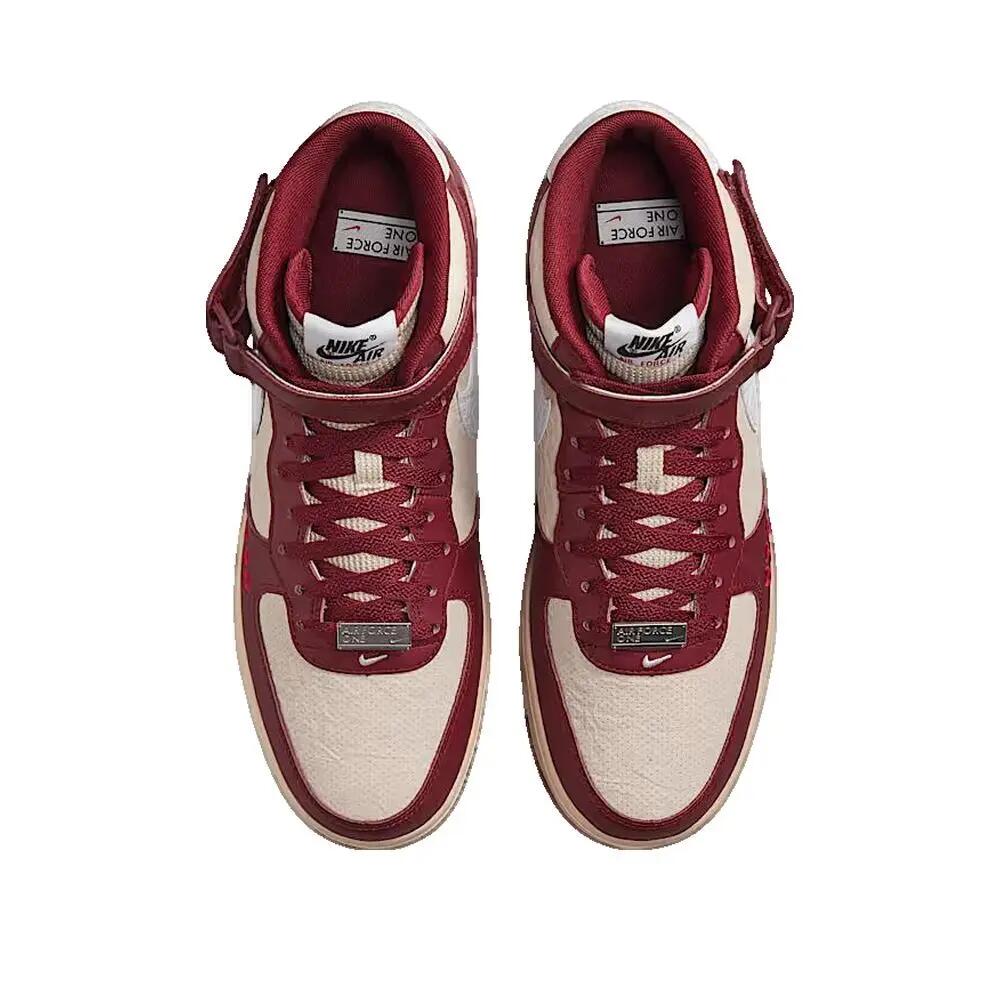 Chaussures Nike Air Force 1 Mid Rouge/Blanc 2/6