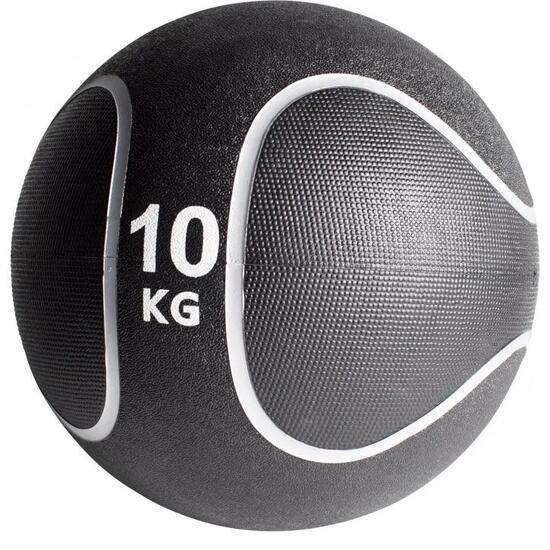 MEDECINE BALL CAOUTCHOUC NOIR ET GRIS | MUSCULATION | AU CHOIX DE 1KG À 10KG