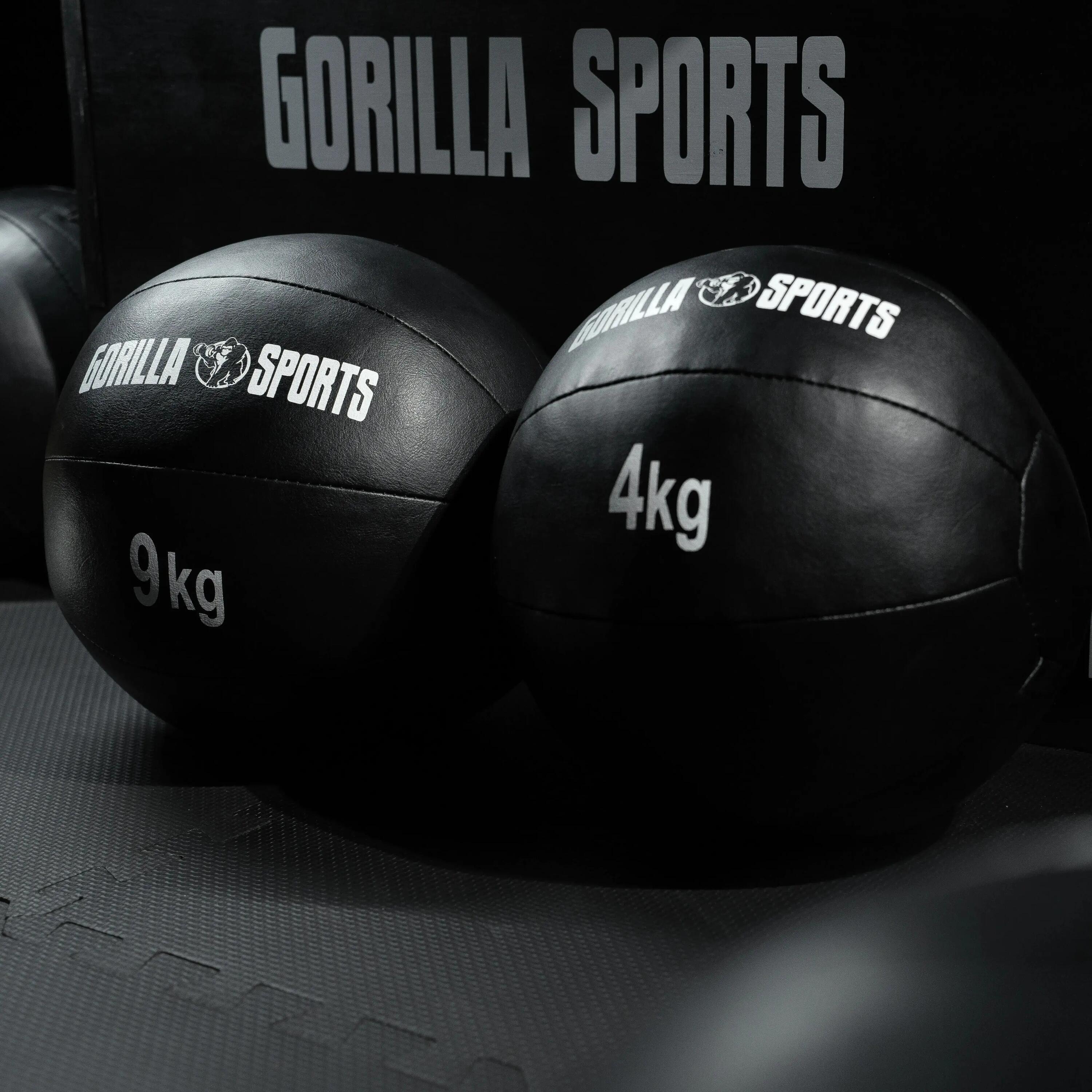 Médecine ball Gorilla Sports polyuréthane 29 cm lot de 10 7/7