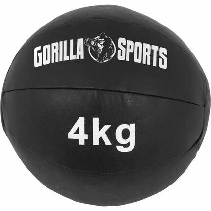 Medizinball aus Leder in Schwarz 1 - 10 kg