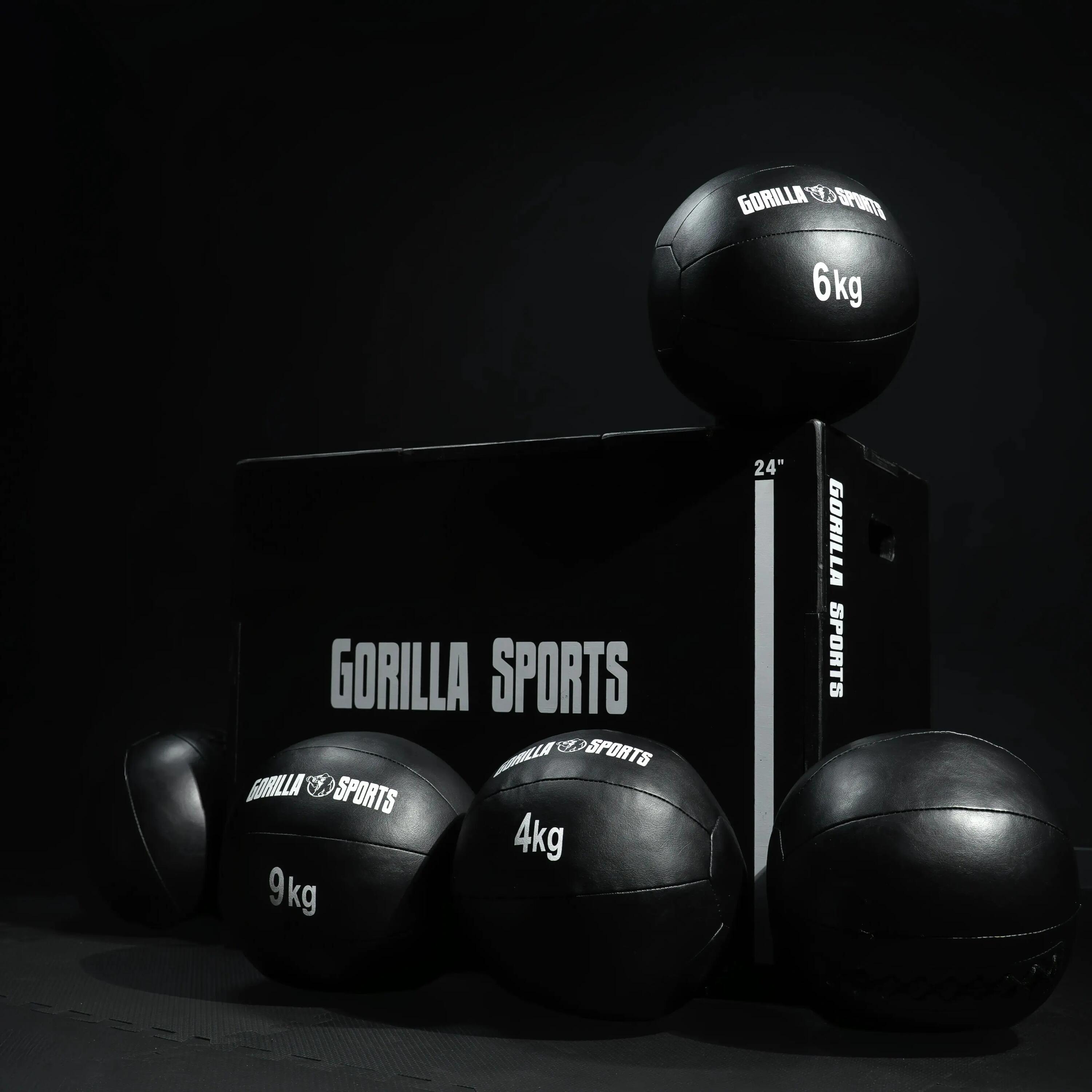 Médecine ball Gorilla Sports polyuréthane 29 cm lot de 10 6/7
